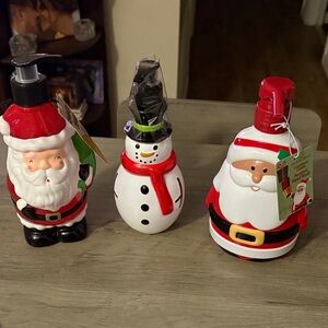 Festive Santa and Snowman Soap Dispense choice